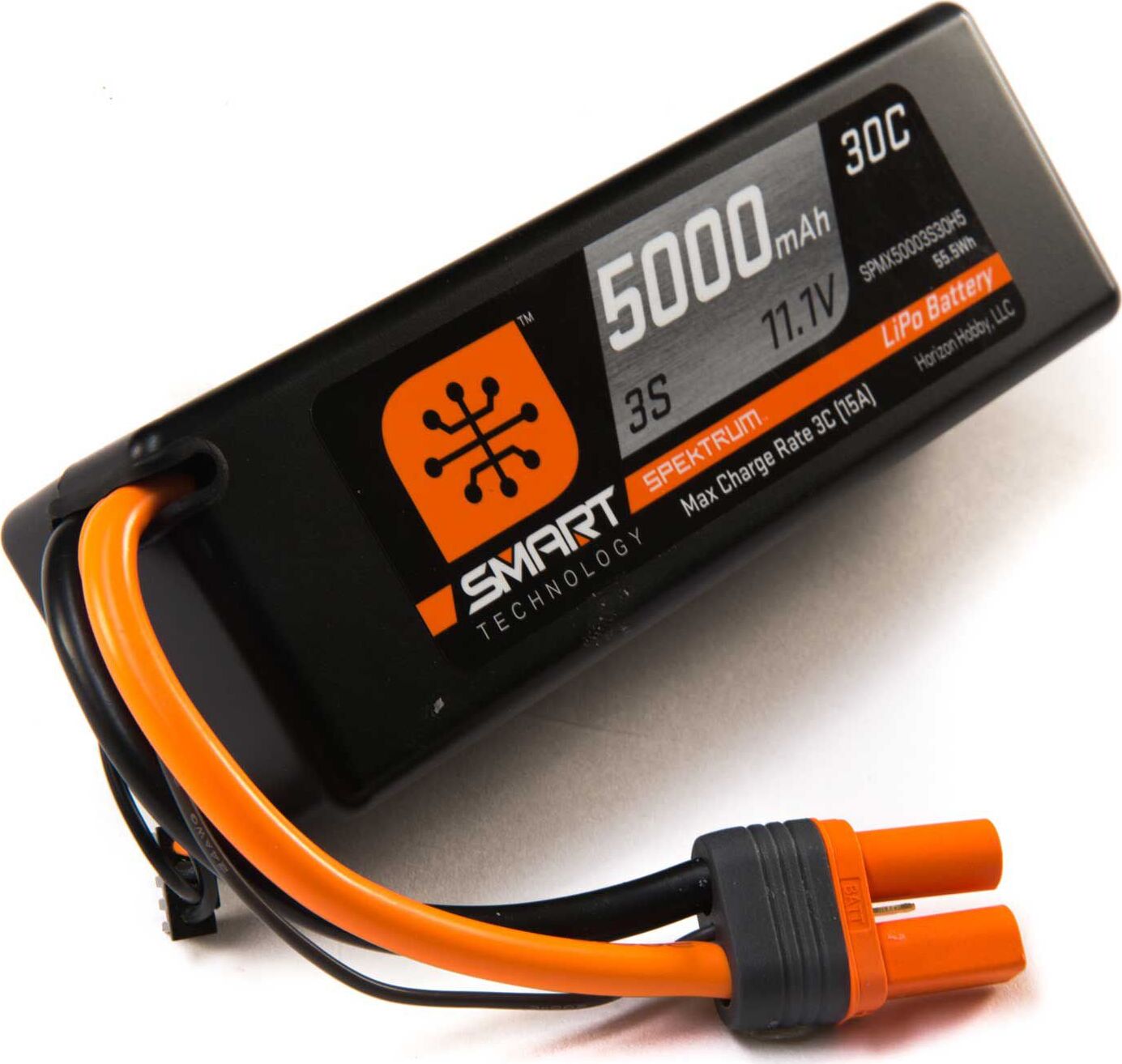 11.1V 5000mAh 3S 30C Smart Hardcase LiPo Battery: IC5